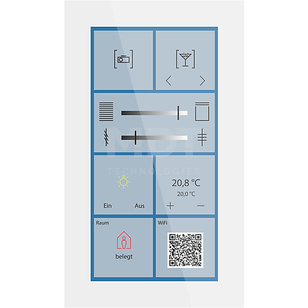 MDT technologies KNX Glas Touch Smart Plus 6 Zoll, Weiß BE-GTSP6TW.01S